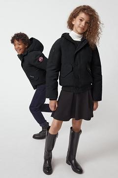 Chamarras Canada Goose Niños Outlet - Rundle Chaqueta De Bombardero Negros NH9263485